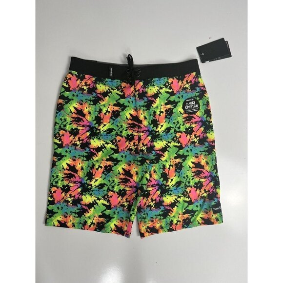 Hurley Splatter Dye Board Shorts NWT Size 28/16 - Picture 3 of 9